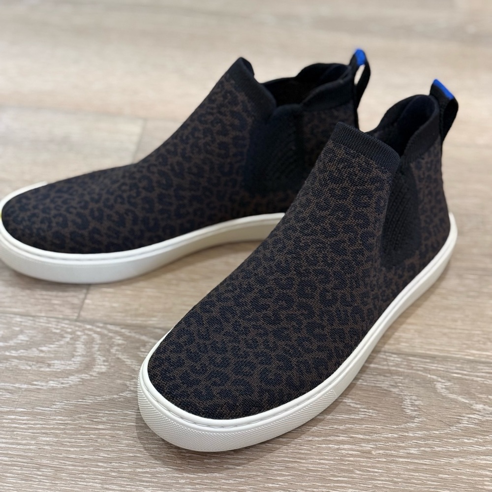 Rothy's Brown & Black Leopard Slip-On Sneakers